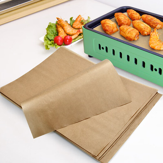 Suncojia oven special paper baking paper silicone paper barbecue paper oil cloth baking paper 35*25cm 100 pieces in wood color