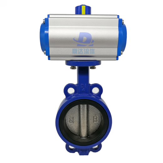 Pneumatic butterfly valve 304 stainless steel lining wear-resistant high temperature acid and alkali cut-off butterfly valve D671X-16P 304 valve plate DN80