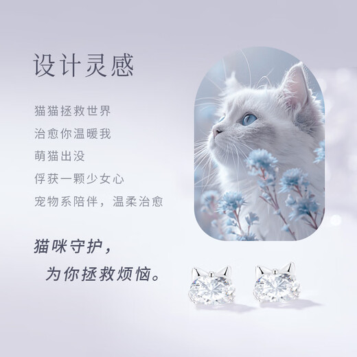 GLTEN sterling silver 999 earrings women's earrings 2025 new earrings birthday gift light luxury niche senior girlfriend wife