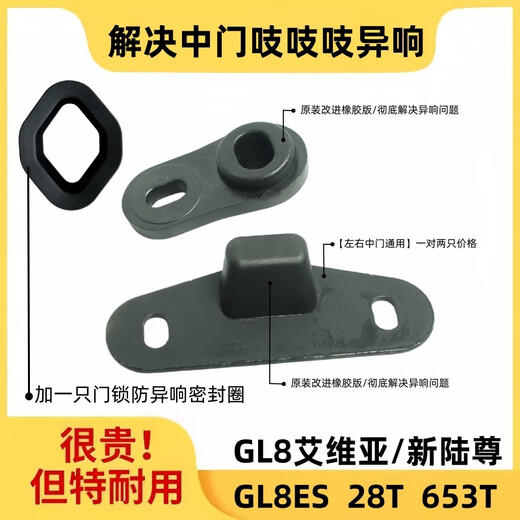 Xushansbuick GL8 Fathead Fish 652 Middle Door Anti-Irradiation Guide Block 25SES653 Electric Door Removal Noise Reduction Avia/Xinlu Zun/ES/28T/653T-1 Set
