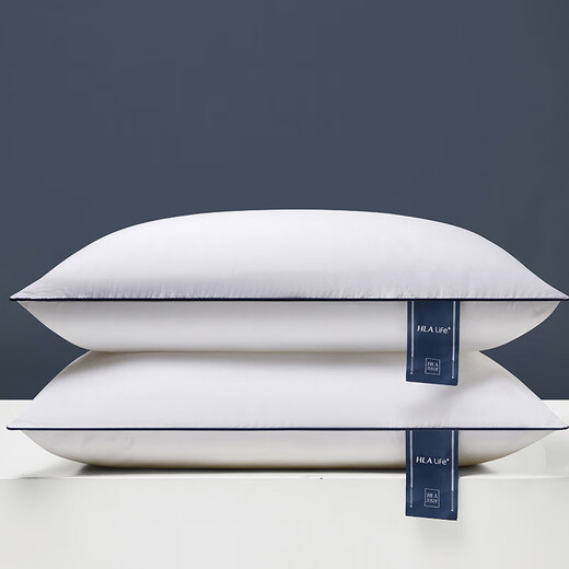 Heilan House (HLA) pillow, 100% cotton fabric, washable fiber pillow, dormitory student cervical vertebra pillow to aid sleep, five-star hotel pillow core, hot seller, skin-friendly pure cotton, single side