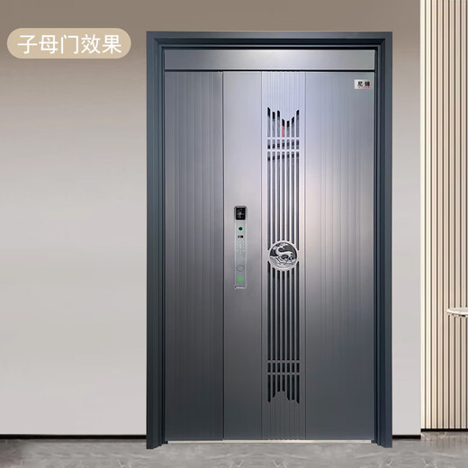 Nijinjia Class Anti-theft Door Household Entry Door Ventilation Door Middle Door Safety Door Higher Door Head + Aluminum Foil Filling + Ventilation and Breathable Anti-Prying Dark Hinging Page Entering Door Custom Door 2150*960/2050*1050 Higher Door Head + Remote Visual Intelligent Lock + Package Installation