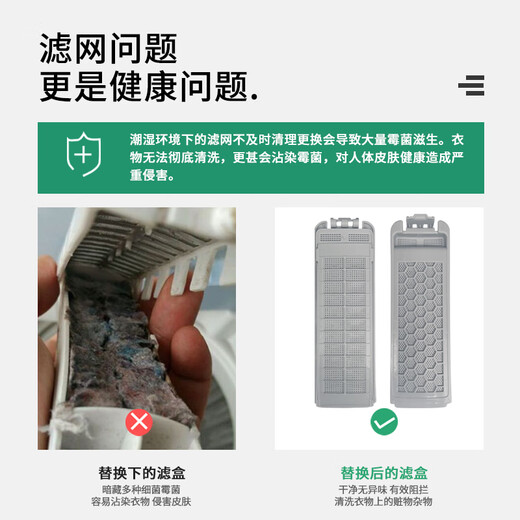 Huixi adaptado a la caja de filtro de la lavadora Konka Midea Midea Pulsador Pulsador Accesorios XQB80-712 XQB85-718 XQB100-728 MB90V37E No. 229 Filtro [2 paquetes]