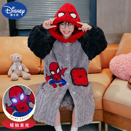 迪士尼（Disney）2024新款儿童睡衣男童冬季加厚保暖珊瑚绒睡袍长款大童浴袍奥特曼 6636 16码(建议身高135-145)