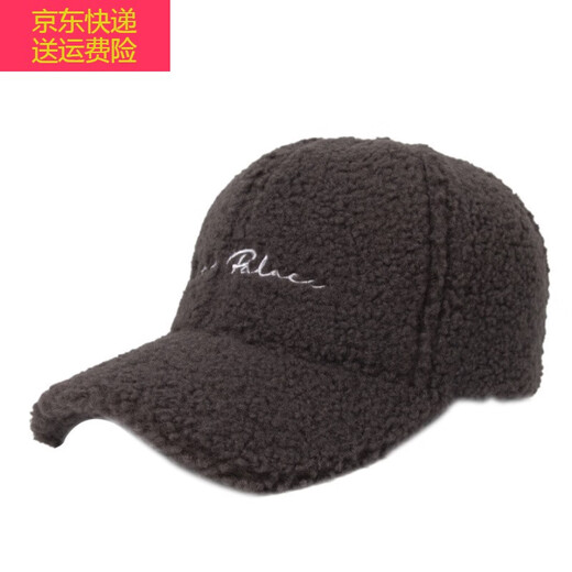 宝格妍羊羔毛帽子女秋冬韩版刺绣字母棒球帽时尚百搭毛绒鸭舌帽男潮学生 A12210Rtt绣羊羔绒棒球帽 灰色 均码 （56-58cm）