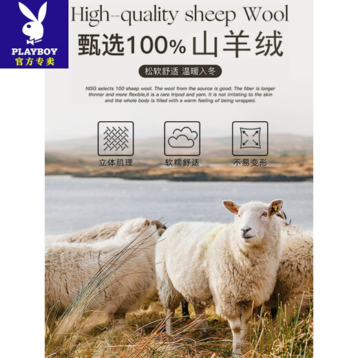 Playboy (Playboy) Medio cuello de media altura 100% Cashmere Séter para hombres Jin de jinete de cachemir gruesos de jin