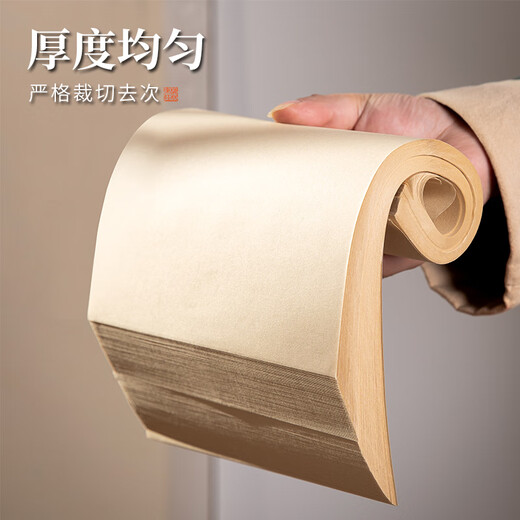 Meilin Penzhuang rice paper antique rough edge paper calligraphy practice special unframed half-cooked calligraphy ink practice paper 19*28cm 100 sheets