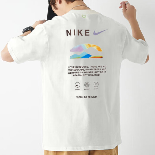 Nike (Nike) Offizielle T-Shirt-Herrenkleidung, neue Sommersportswear, trendige, atmungsaktive runde Nacken halbe Ärmel Training Kurzarm HF6172-133 XL