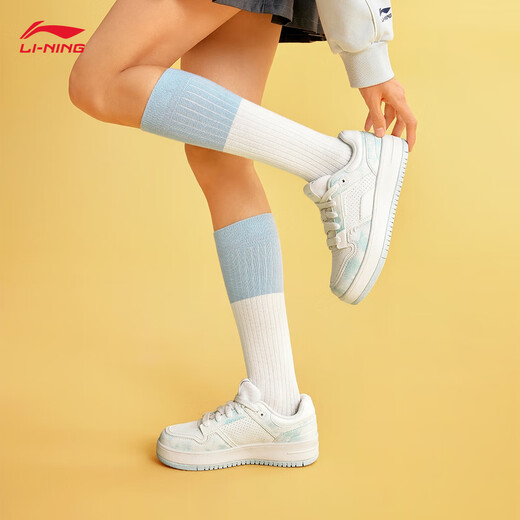 Li Ning Cheese | Casual shoes for women, lightweight thick soles, heightening stitching, trendy and versatile sports shoes AGCU366