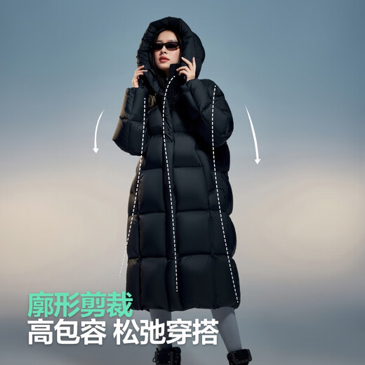 Bosideng Off-Season Winter Puff Down Down For Women Long Stipping Hat New National Standard 90 Velvet Shopping Mall Même veste