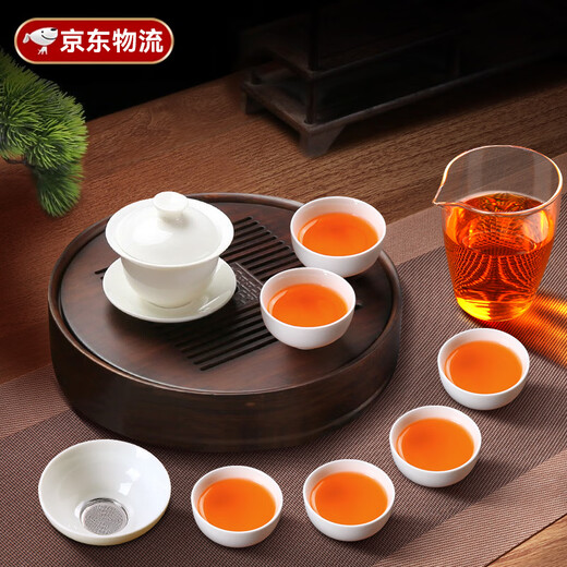 Xiduomi tea set complete set Kung Fu tea set mutton fat jade tea set ceramic cover bowl white porcelain home gift for teachers Teacher's Day men
