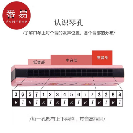 番易口琴/儿童A1o35-创意礼物口风琴木质初学者入门吹奏乐器小学生 铁质海洋动物+木质黄色水果