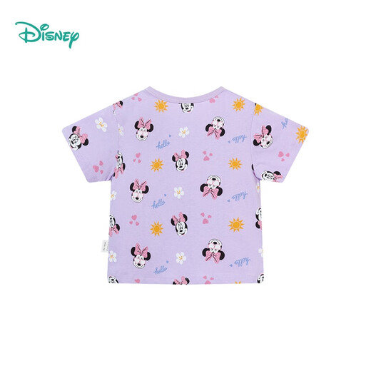 Disney Children's Cloding Boys 'T-Shirt Disney Baby Serie Cartoon bequemer atmungsaktives T-Shirt 212S1502 Lila Bottom Rice 110