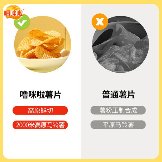 Lumila Plateau Fresh Cut Potato Chips Bocadillos casuales de bocadillos para satisfacer los antojos de Yunnan Guizhou Potato Chips 100G*2
