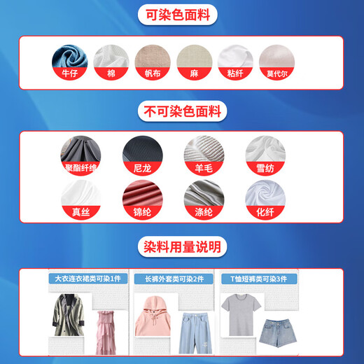 Dyeing agent, clothing dye, genuine black clothing repair agent, non-fading restoration, renovation and color change, special non-fading dyeing agent black 100ml*1 + color fixing agent 100g*1