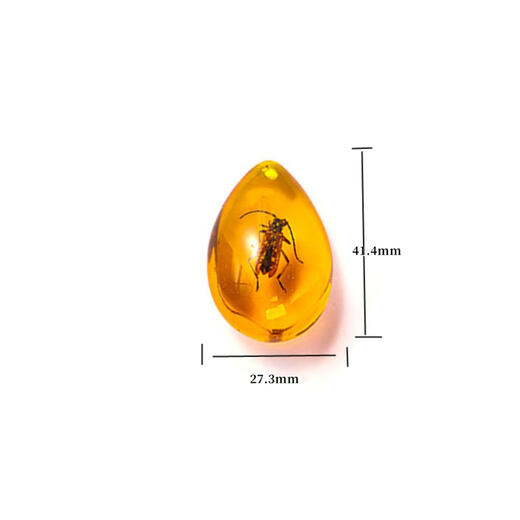 DRJEFUN insect amber specimen blind box insect amber raw stone children's scientific research exploration gift primary school textbook teaching popular science props 50 blind boxes without box shipped with 0 carat machine