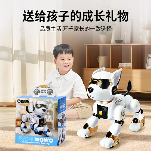 
HASKI Children's Day Gift, Smart Machine Dog Voice Control Toys, Puppy Remote Control Programming, Walking Electric Robot, Gem Blue [with Voice Control Gesture + Remote Control Programming]