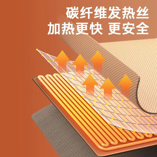 Aishangxiang electric heating blanket heating shawl USB plug-free heating blanket leg warmer outdoor home single office leg warmer washable nap blanket milk coffee color 15 seconds quick heating + 10000 mAh power bank gift box