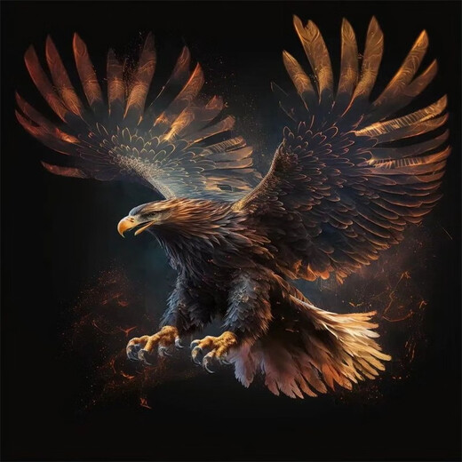 老鹰大鹏展翅霸气个性创意车贴卧室客厅玻璃门窗装饰划痕防水贴画 Q9215CM比手机大一点