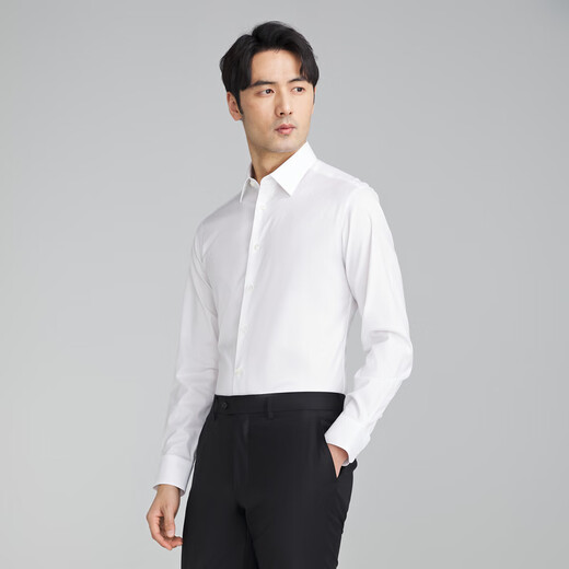 Maire pour hommes 300 High Yarn Cotton Elastic facile à brûler et facile à prendre soin de la chemise à manches longues pour hommes Bleaching 40