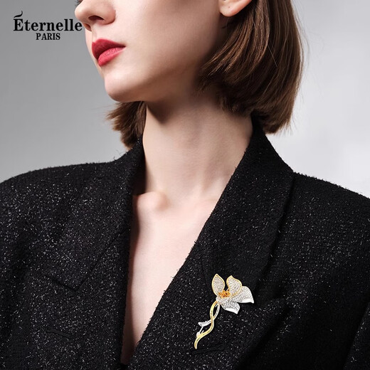 Eternelle French Eternal Bohemian Style Brooch High-end Light Luxury Accessories Elegant Temperament Corsage Gift Bright Gold