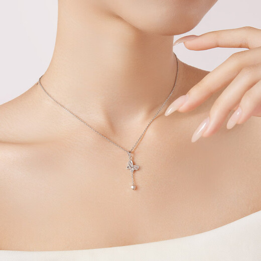 Liuguifu Jewelry PT950 platinum pendant Liuguangdie platinum necklace pendant for women PT0600033 1.40g