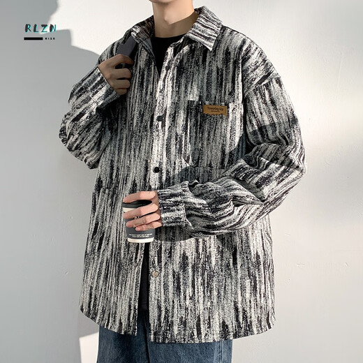 Rlzn grasta grasa de gran tamaño tinte tinte de sabor pequeño primavera y otoño más de gran tamaño marca de moda suelta y hermosa chaqueta estudiantil a001-j683 azul 4xl200-230jin [Jin equivale a 0.5 kg]