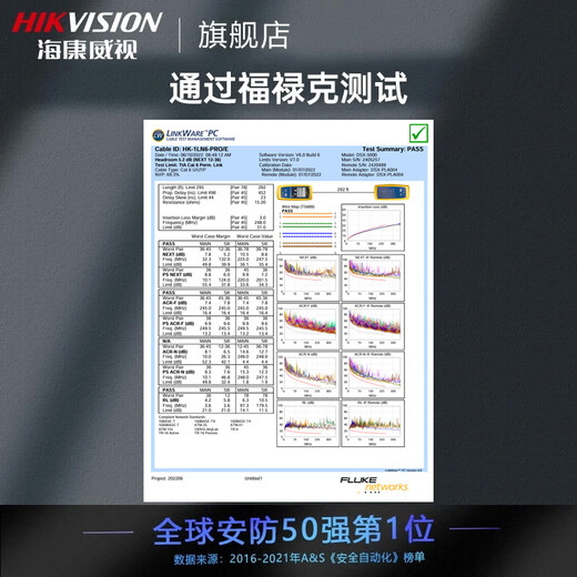 Hikvision Special Network Câbles Surveillance, cuivre sans oxygène, paire torsadée non blindé, test de dynamisme résistant à l'usure et respectueux de l'environnement [Catégorie 6 Gigabit 305 mètres] 1LN6-Pro / E