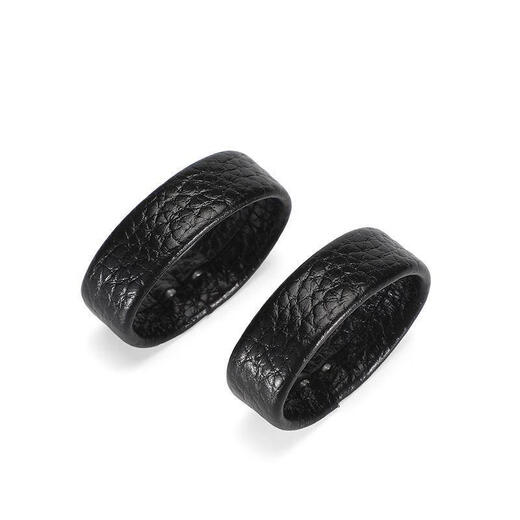 Beautifully made belt fixing ring, belt ring, movable leather ring buckle head, small leather buckle, meson leather ring, belt tail fixed ring, black cowhide model, 3 pieces