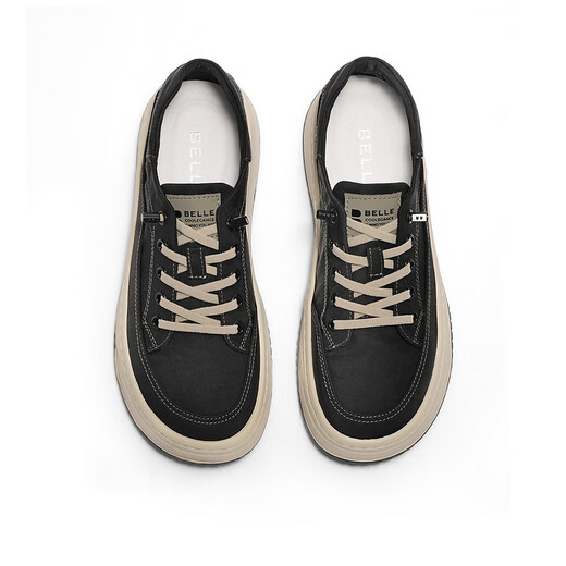 
Belle Comfortable Breathable Cloth Shoes Men's Summer Lightweight Thick Sole Versatile Casual Shoes A1463BM4 Black 41 (255mm)