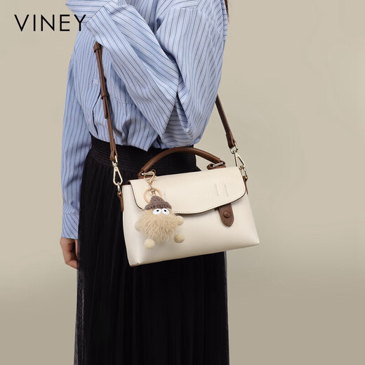 Viney bag women's bag cowhide style Cambridge bag light luxury crossbody shoulder bag birthday gift brand for girlfriend and wife