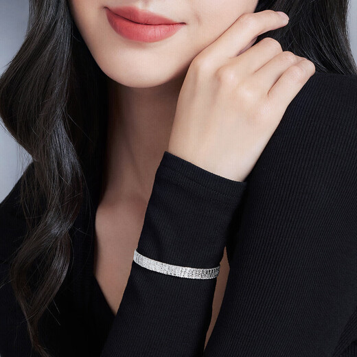 Lukfook Jewelry Platinum 950 Gypsophila Platinum Bracelet Women's Solid Chain Bracelet Price Approximately 10.25g