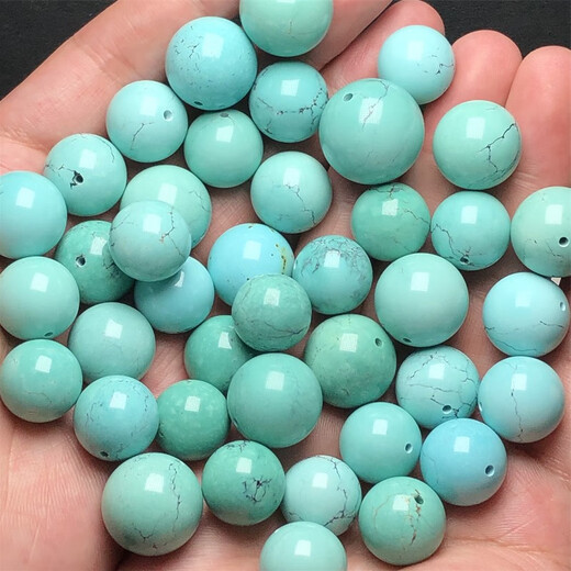 Drjefun1517m mm de porcelana azul de porcelana Turquoise cuentas redondas solas cuentas sueltas de jade antiguo material de tabla de clavija de clavija de soporte de soporte de soporte marrón marrón