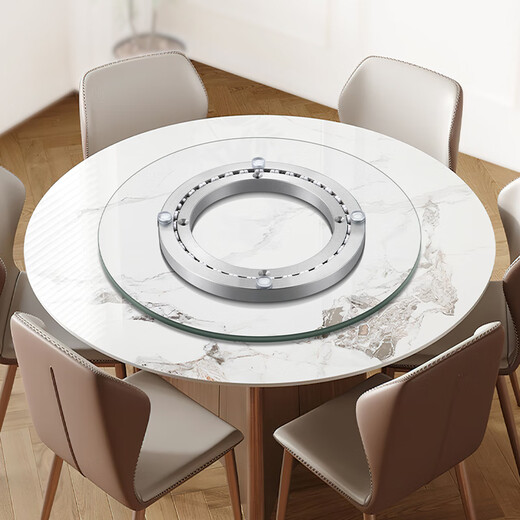 Bolleya Esstisch Turntable Basis Stille Aluminium Rotary Core Marmor Platte Glas Runde Tisch Rotary Rotary Track-Lager-Turntable verbessertes Anti-Schlupf-Stille 689 mm ohne Spezifikationen