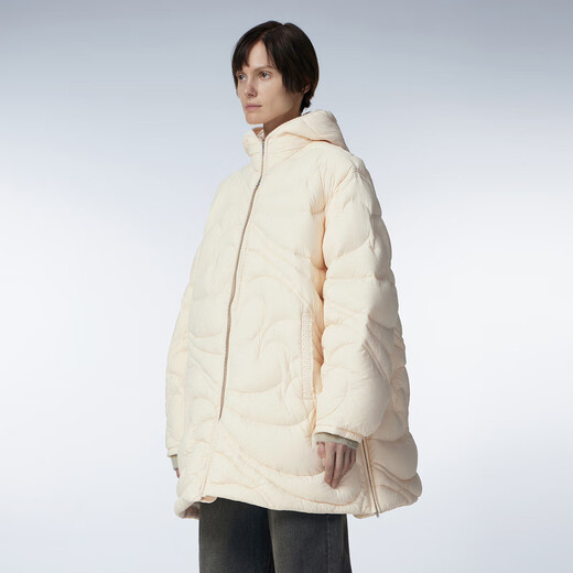 Jiangnan Buyi (Jnby) Veste en bas d'hiver pour la vague de manteau de mi-manteau en milieu de longueur matelassé à capuche en vrac léger