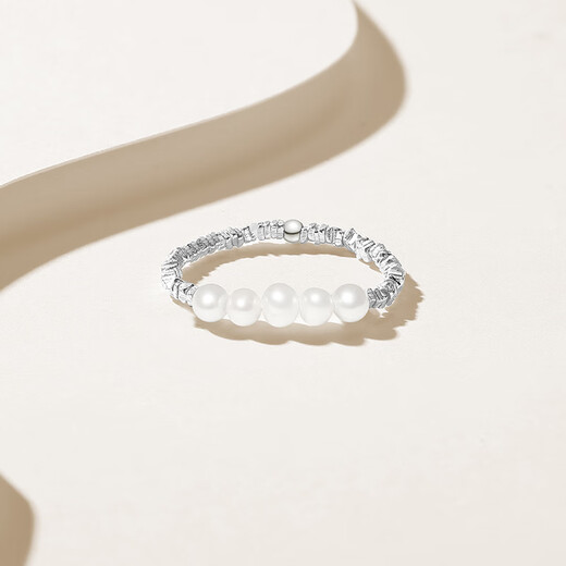 Chao Acer Freshwater Pearl S925 Silver Ring Broken Silver Women's Silver Jewelry Bracelet for Girlfriend's Birthday Gift Multiple Pearl Styles