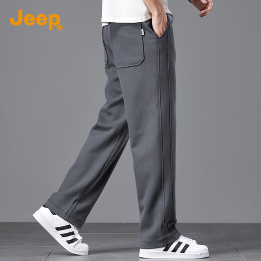 JEEP2025春夏新款男士休闲裤男宽松直筒运动阔腿卫裤男百搭长裤子男裤