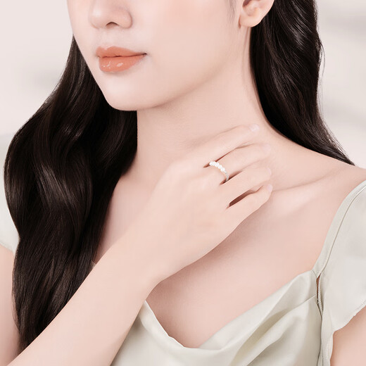 Chao Acer Freshwater Pearl S925 Silver Ring Broken Silver Women's Silver Jewelry Bracelet for Girlfriend's Birthday Gift Multiple Pearl Styles