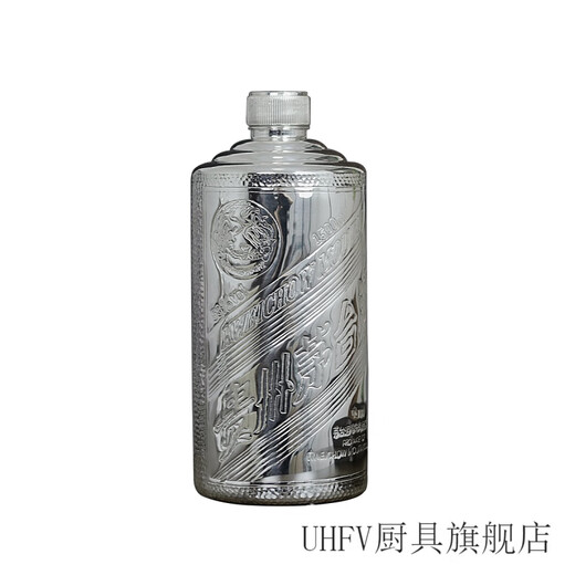 UHFV Серебряный винный кастрюль Maotai Wine Bottle Три крупных, средних и небольших моделей, 999 Коллекция вина в винодельческом пакете 999, 698G+ сертификат, 1500 мл