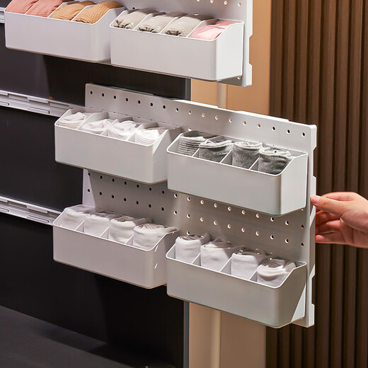 Ouoety runde Lochplattenzubehör 3 cm Loch Entfernung Wand Hanging Rack Teile Anzeige Dekorative Haken Aufbewahrungsbox Clip 3 9930 Quadratische Speicherbox