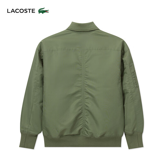 LACOSTE French crocodile women's trendy versatile flight jacket lapel cotton jacket | BF0681 BMY/khaki green M 38 /165
