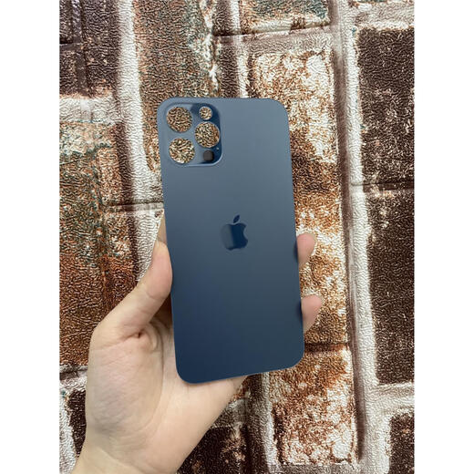Xushansi new Apple 17promax mobile phone case PPLE is suitable for Apple 12pm mobile phone back cover glass 12 blue original quality with tools + glue