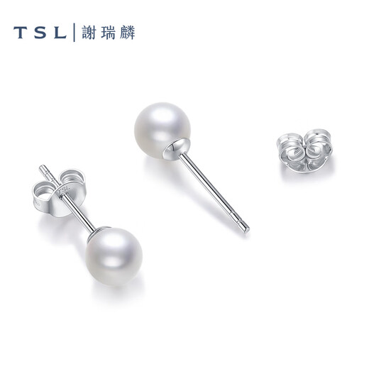 谢瑞麟（TSL）七夕礼物珍珠耳钉女款925银淡水珍珠耳饰BE688