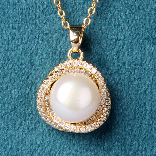 An Feng Zhenghe Jewelry Freshwater Pearl Necklace White Steamed Bun Bead Pearl Necklace Only Model Slightly Flawed 01