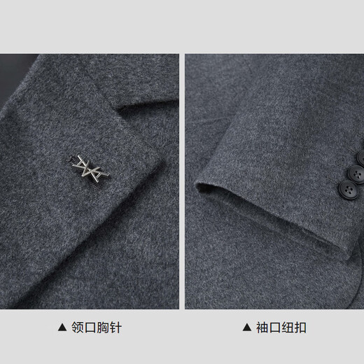Hla Hailan Suit Home Traje para hombres Spring and Autumn 24 New Wool Comfort Suit Jacket Hen HWXAW3W004A Medium Gray 07 185/104B 52B Recomendado 165 ~ 172Jin [Jin es igual a 0.5 kg]