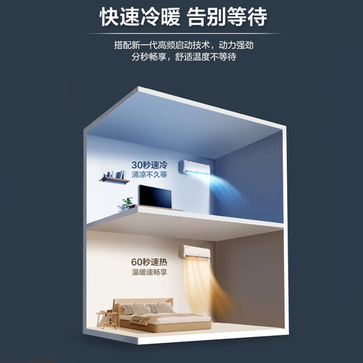 Oaks (AUX) air conditioner large 1 horse on-hook, power saver, variable frequency heating and cooling, household appliances trade-in KFR-26GW/BpR3AQS1 (B3) air conditioner, heating and cooling