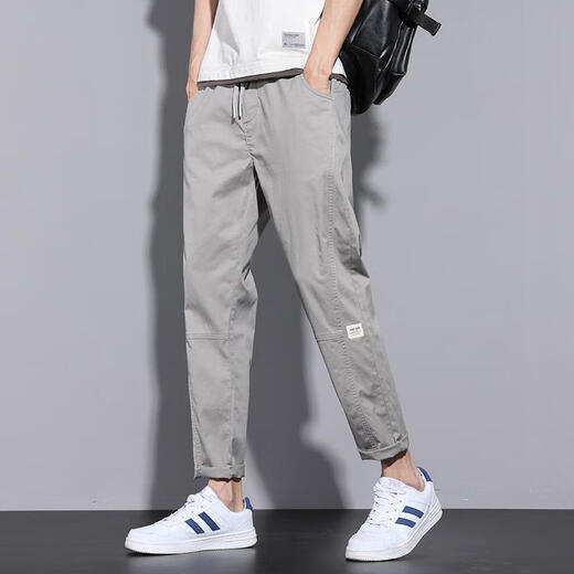 2025 summer thin casual pants for men loose straight-leg fashion nine-point pants pure 2023dlsj/653 black - upgraded high-quality 2+ XS code [Follow store priority shipping]+