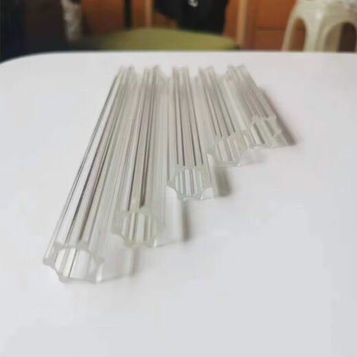 Yaotian crystal lamp accessories plum blossom tube glass rod chandelier accessories glass plum blossom rod crystal strip transparent long pendant 20*100mm 5 pieces