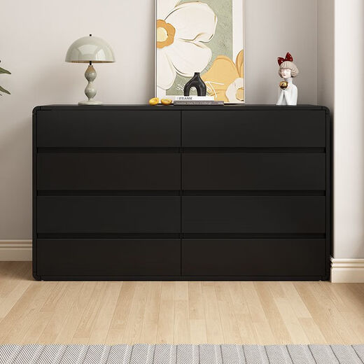 Mingnuoxuan box cabinet home bedroom bed end rounded corner storage cabinet log light luxury living room drawer cabinet [log wood color arc style] go upstairs to install it yourself [Ten Dou] 1585*40*111