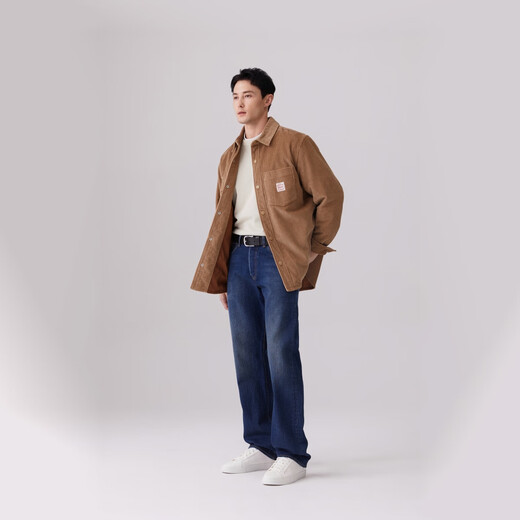 Levi's Levi's autumn and winter workwear Barn style men's American retro loose casual corduroy shirt jacket camel L